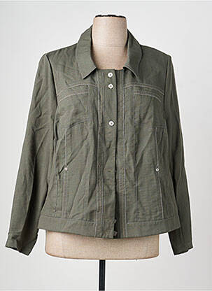 Veste casual epaulette vert CHRISTINE LAURE femme