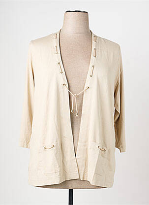Gilet manches longues col v beige RABE femme