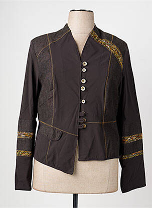 Veste casual coupe droite marron PAUSE CAFE femme