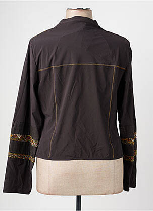 Veste casual coupe droite marron PAUSE CAFE femme
