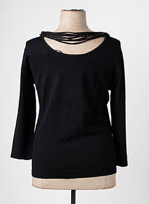Pull coupe cintrée manches longues noir KATMAI femme