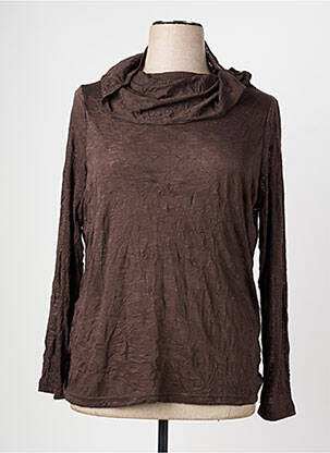 Top manches longues marron PAUSE CAFE femme
