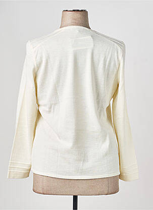 Pull col rond manches longues blanc PAUPORTÉ femme