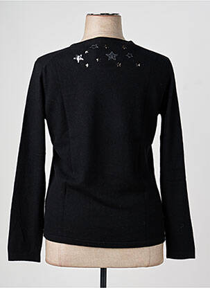 Pull coupe cintrée manches longues noir ELLEMME femme