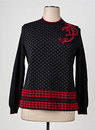 Pull coupe cintrée manches longues noir PAUPORTÉ femme