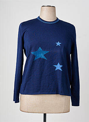 Pull coupe cintrée manches longues bleu RODAM femme