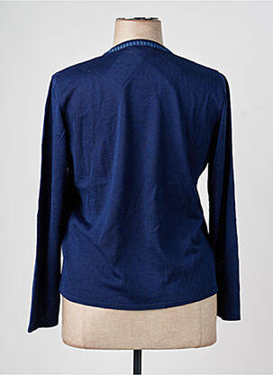 Pull coupe cintrée manches longues bleu RODAM femme