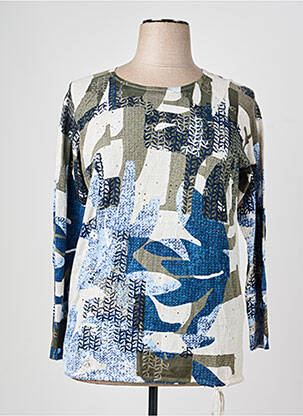 Pull col roulé coupe cintrée manches longues bleu RABE femme