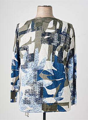 Pull col roulé coupe cintrée manches longues bleu RABE femme