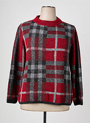 Pull coupe droite manches longues rouge RABE femme