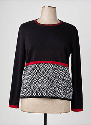 Pull coupe cintrée manches longues noir RODAM femme
