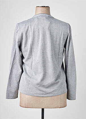 Pull coupe droite manches longues gris RODAM femme