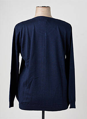 Gilet manches longues col rond bleu GRIFFON femme