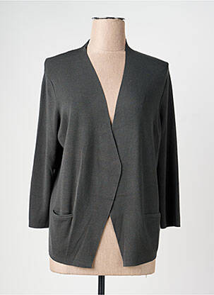 Gilet manches longues col v gris OLSEN femme