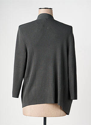 Gilet manches longues col v gris OLSEN femme