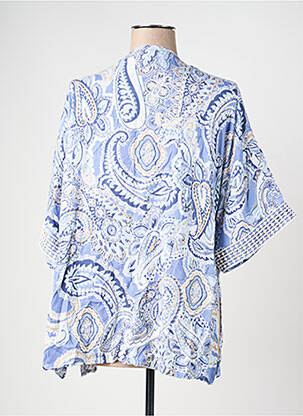 Veste kimono col v bleu OLSEN femme