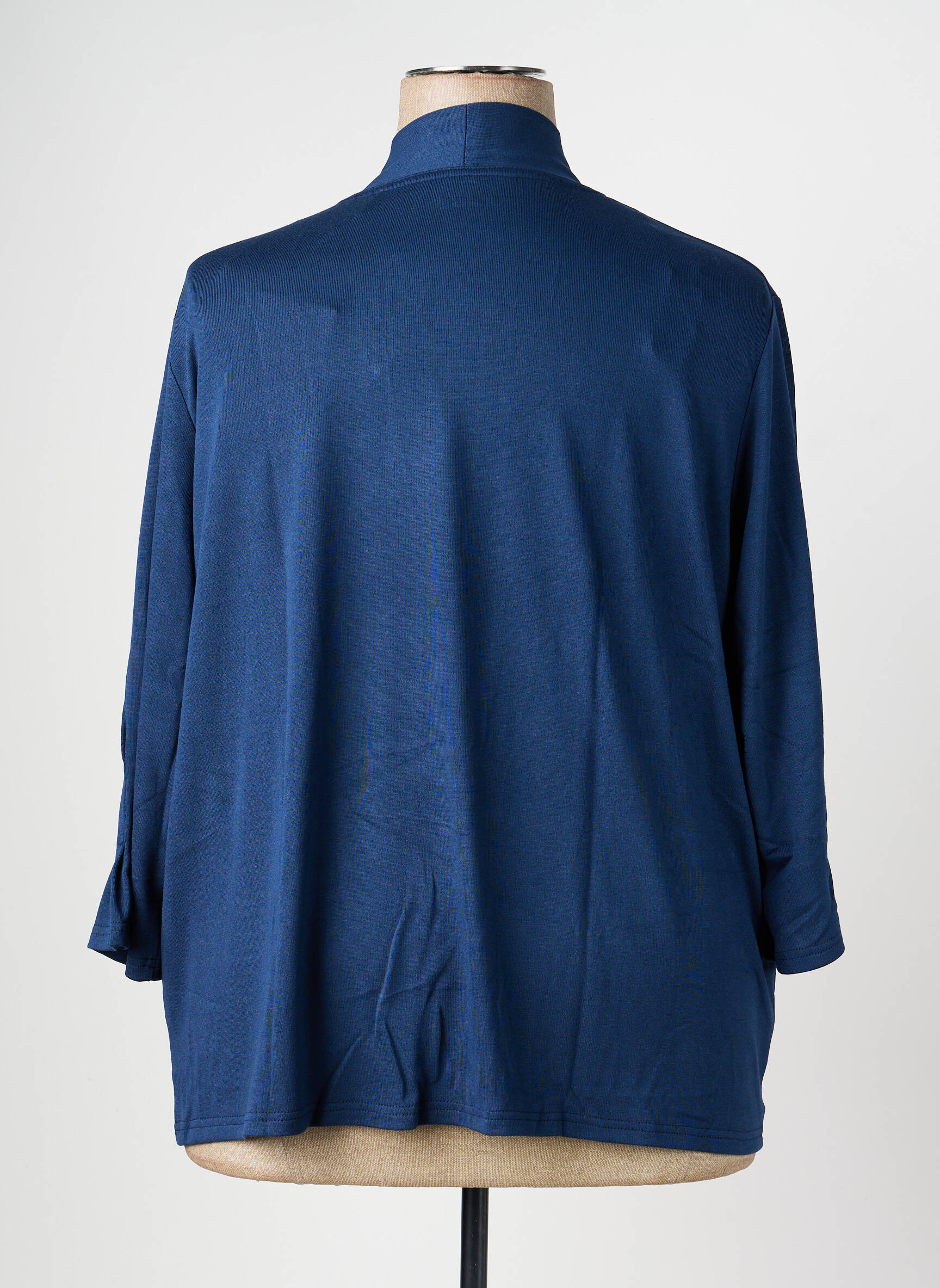 Gilet manches longues col v bleu RABE femme
