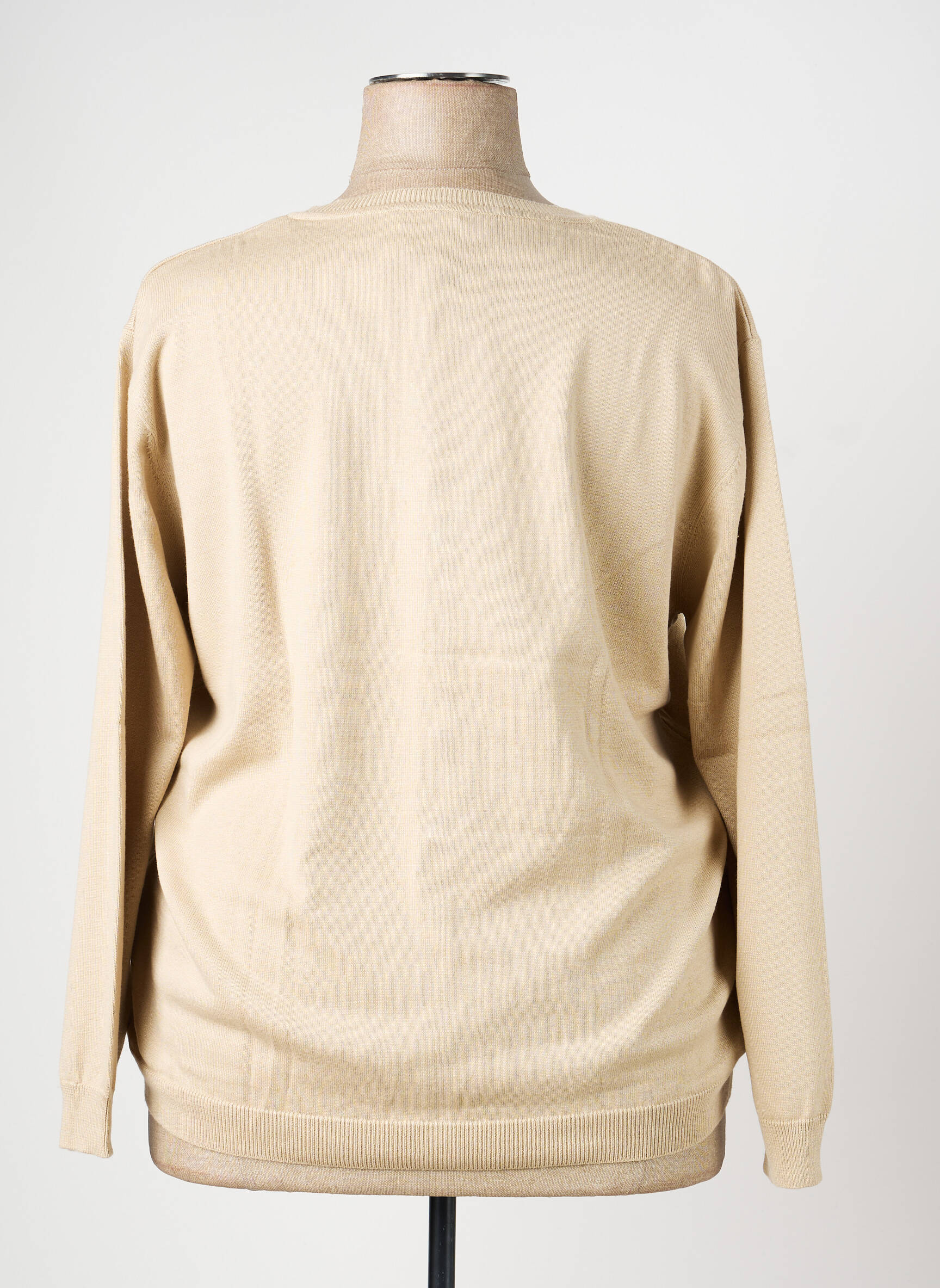 Gilet manches longues coupe cintrée beige GRIFFON femme