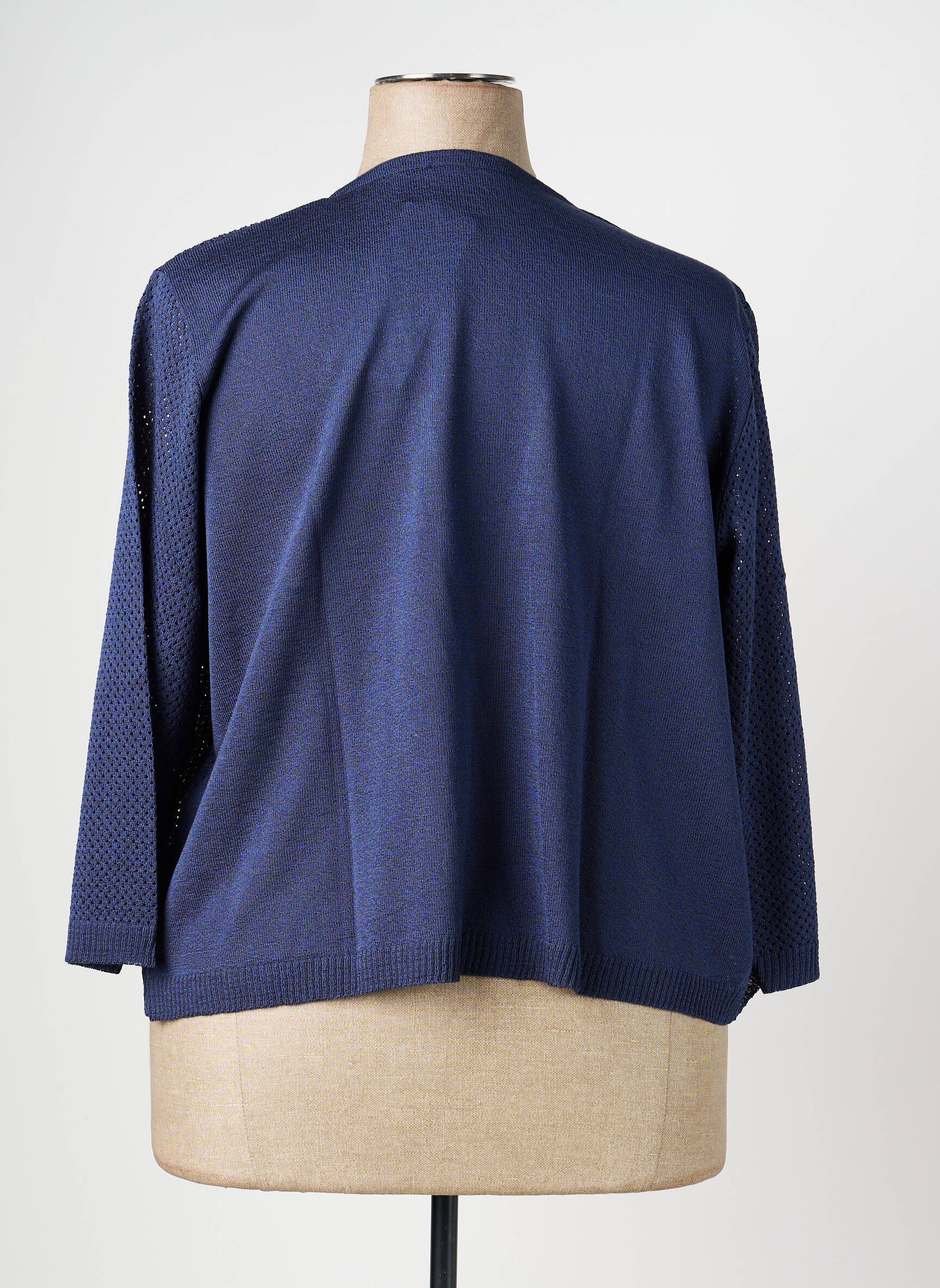Gilet manches longues col v bleu GRIFFON femme
