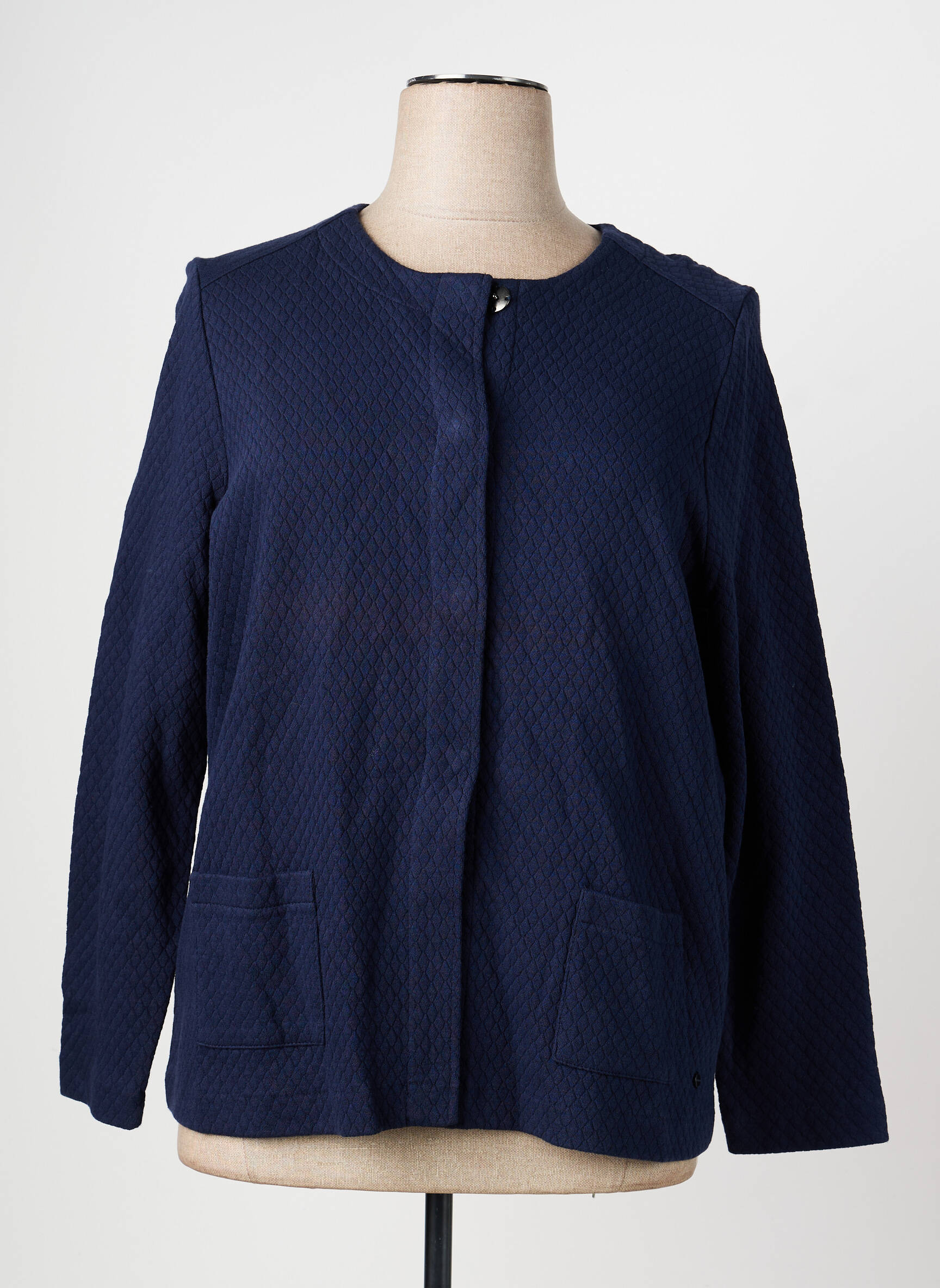 Veste casual col rond bleu OLSEN femme