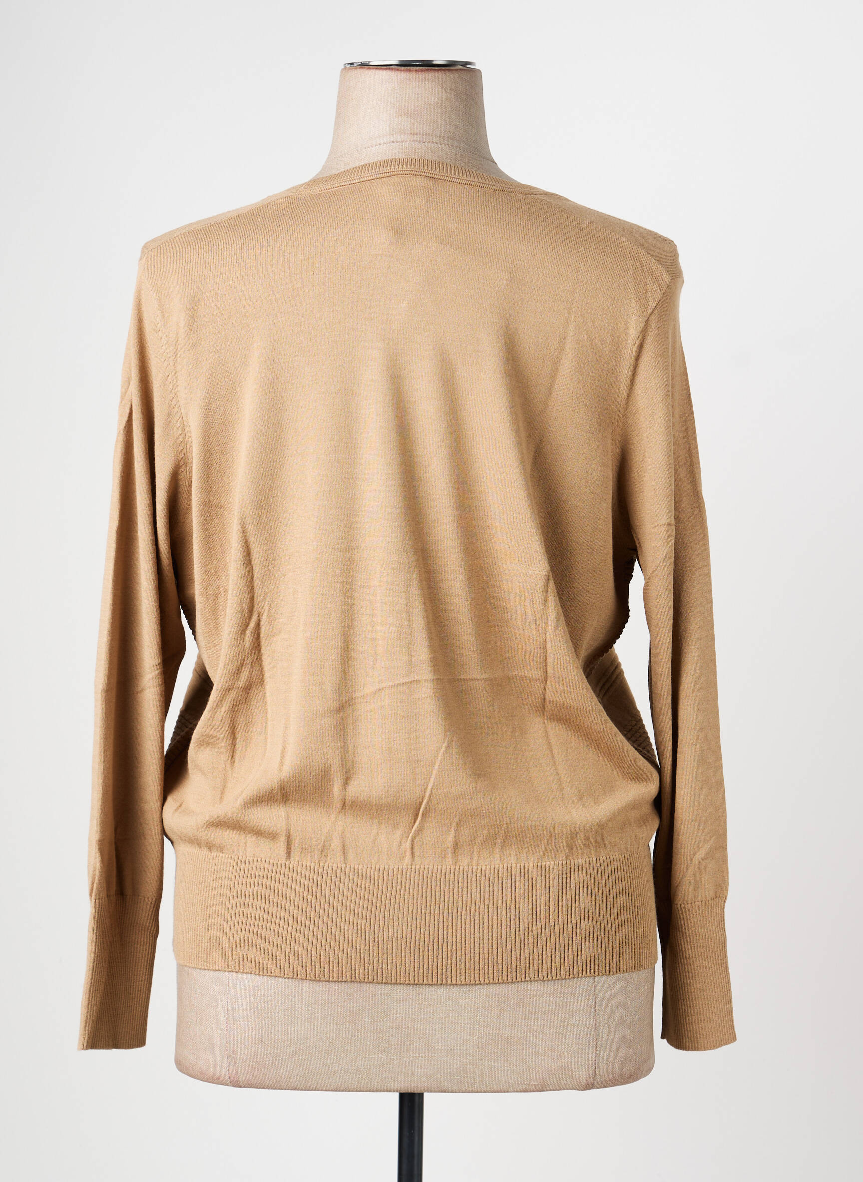Gilet manches longues fermeture boutonnée sur le devant beige OLSEN femme