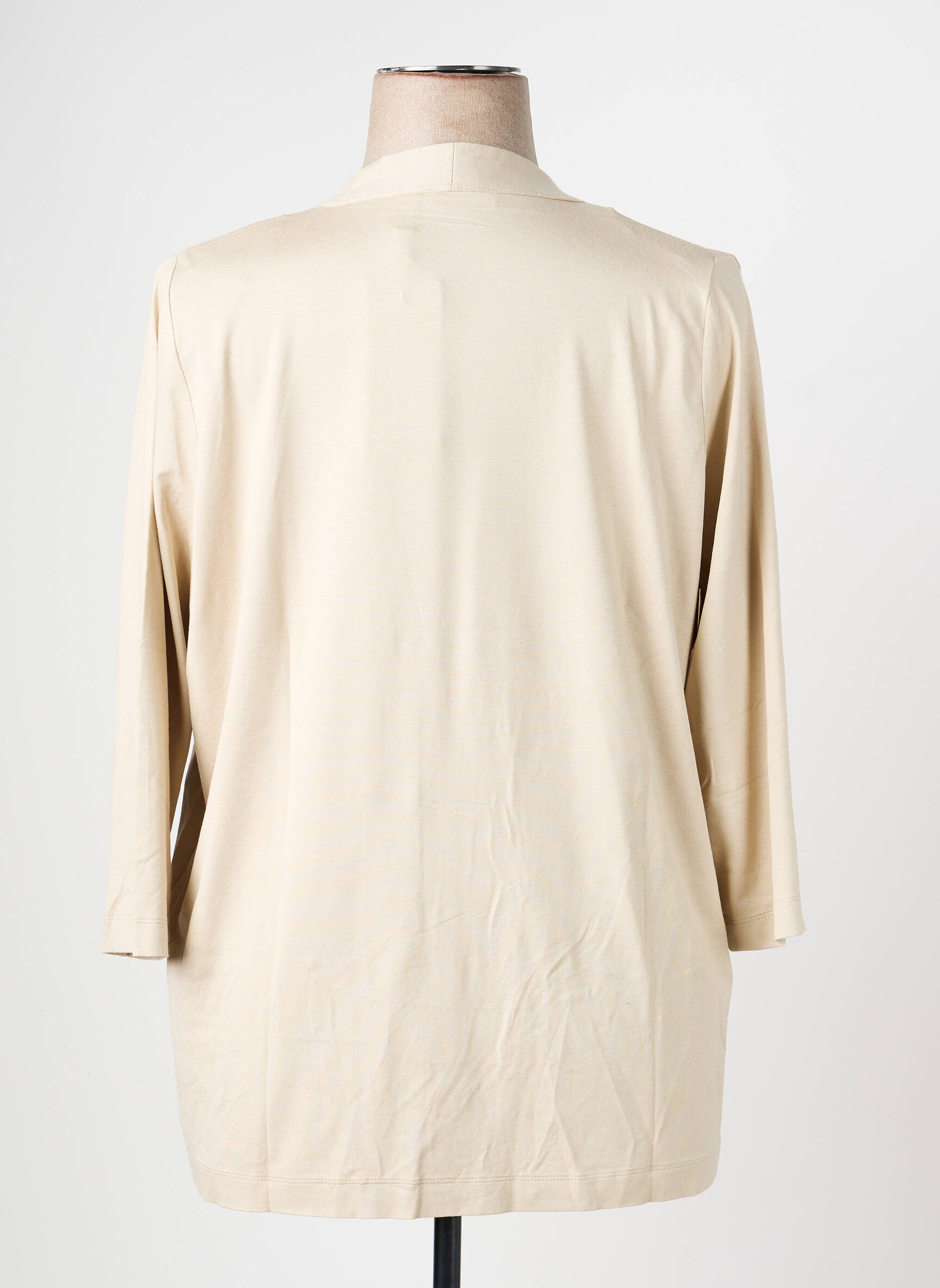 Gilet manches longues col v beige RABE femme