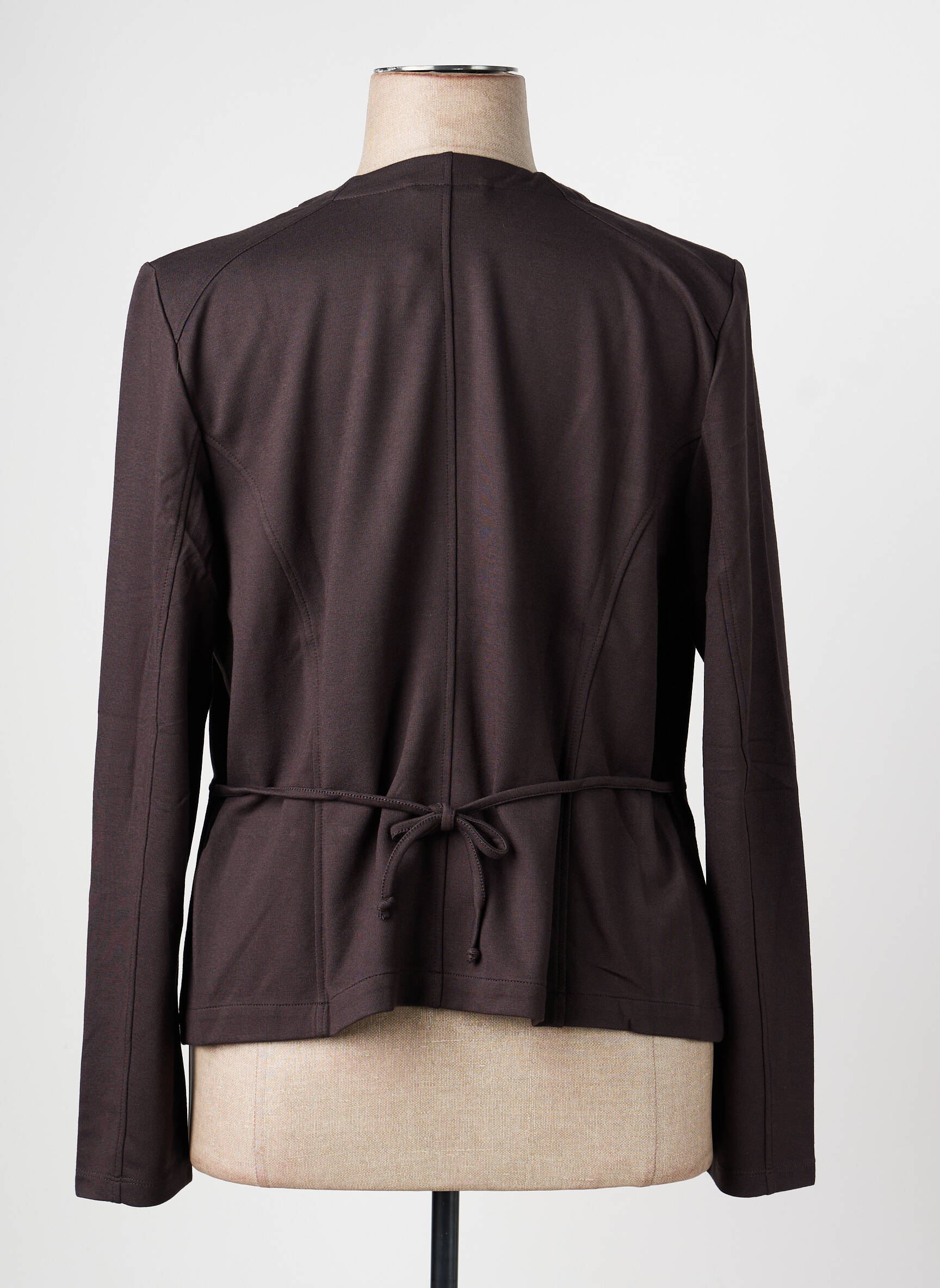 Gilet manches longues coupe cintrée marron OLSEN femme