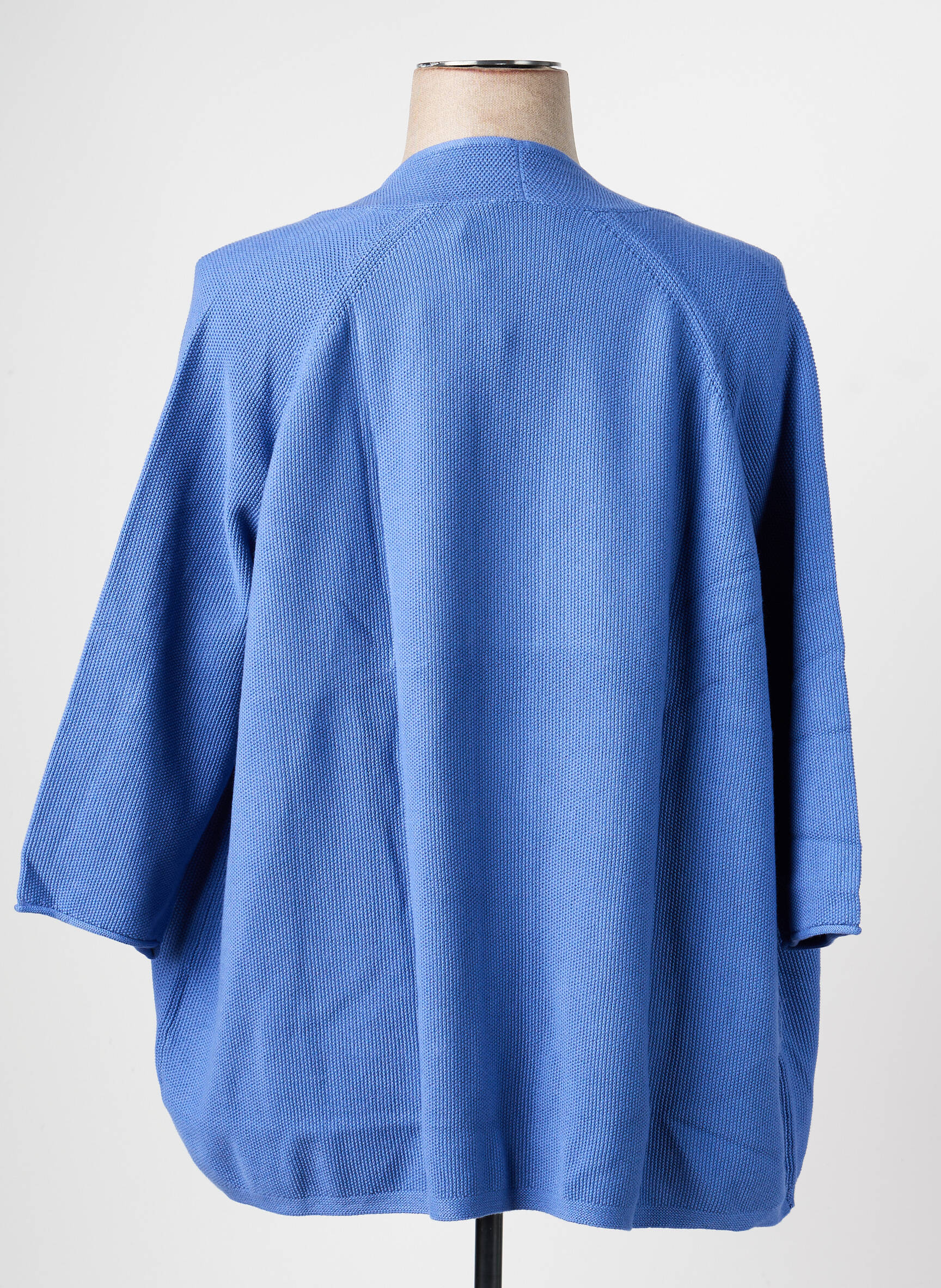 Gilet manches longues col v bleu OLSEN femme