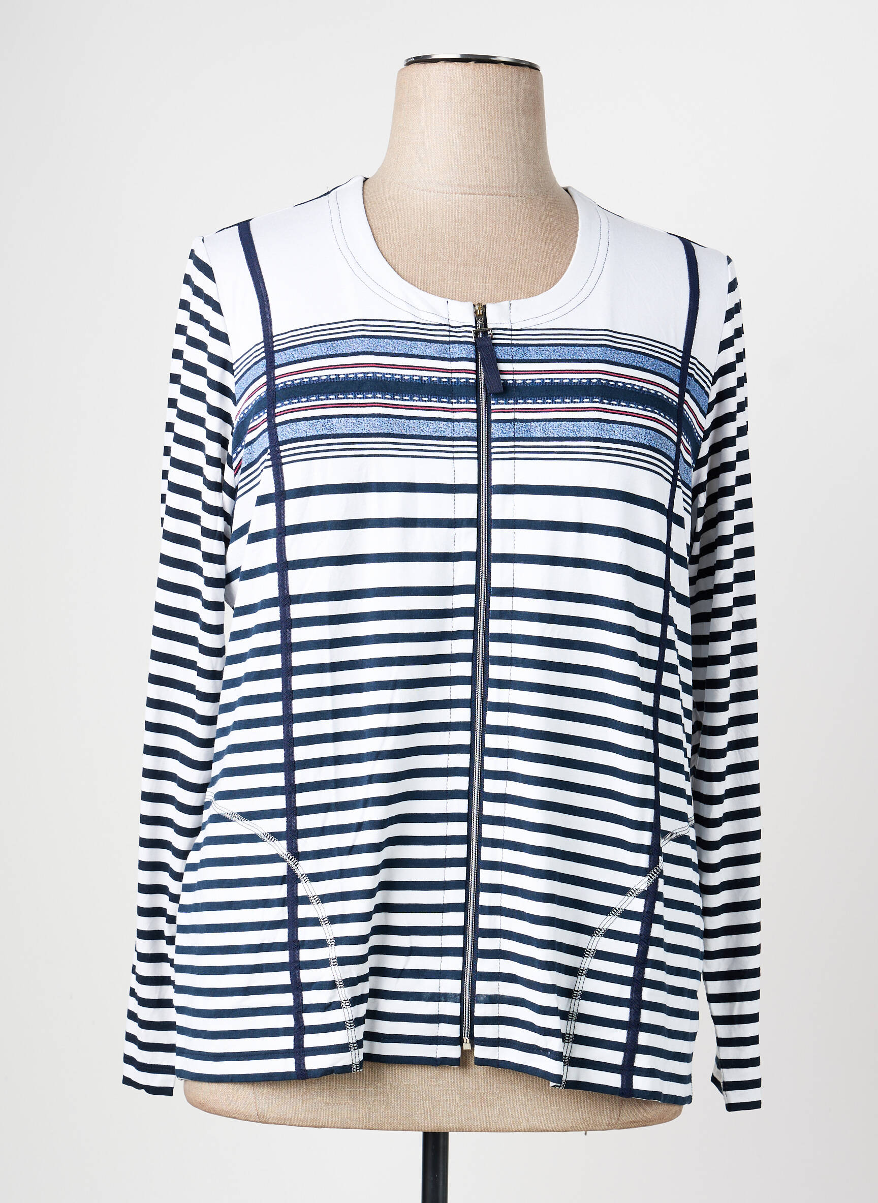 Veste casual col rond bleu RABE femme