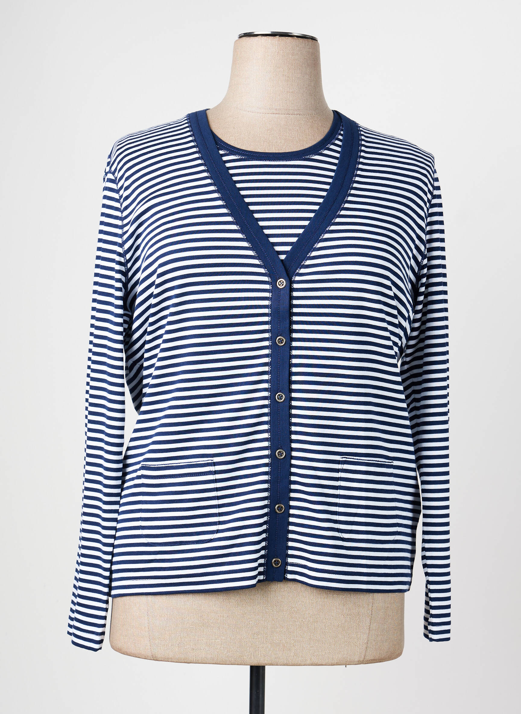 Twin-set fermeture boutonnée sur le devant bleu RABE femme
