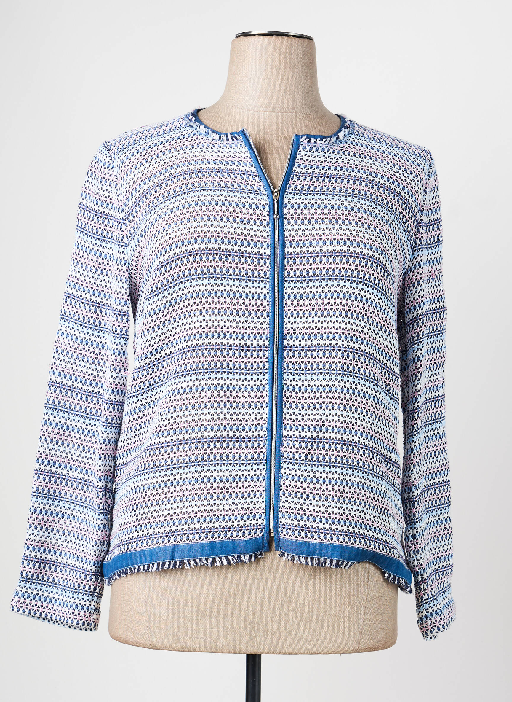 Veste casual col rond bleu RABE femme