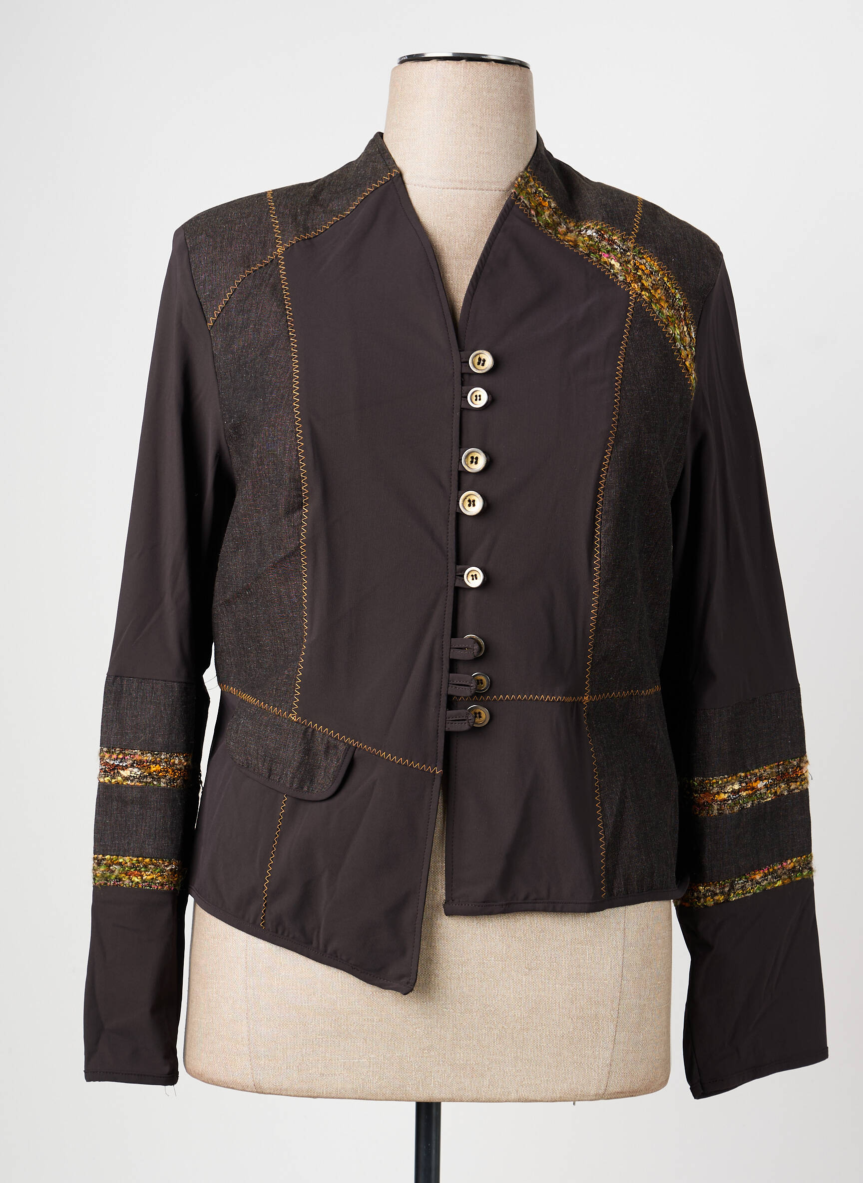 Veste casual coupe droite marron PAUSE CAFE femme