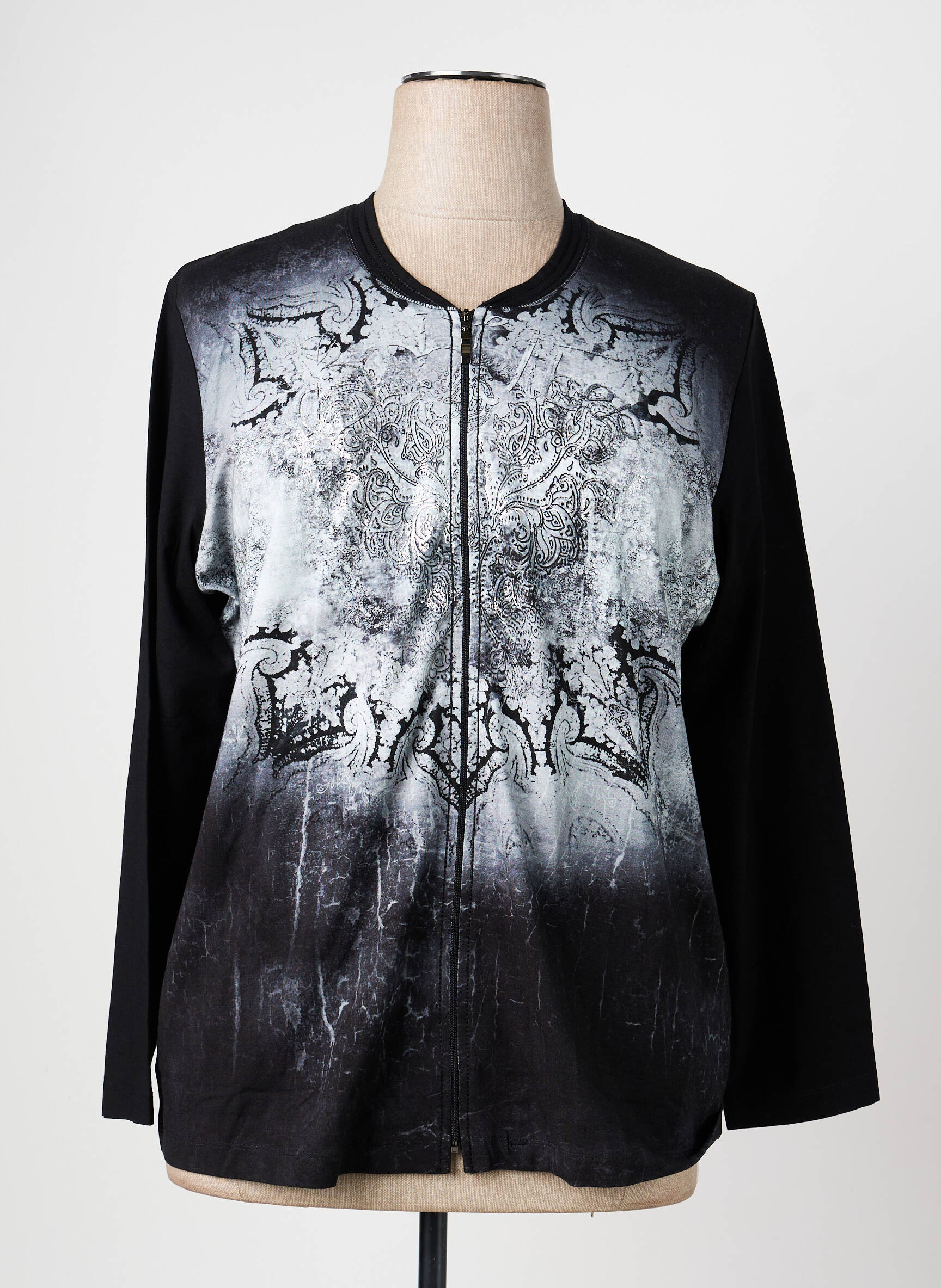 Veste casual col rond noir RABE femme