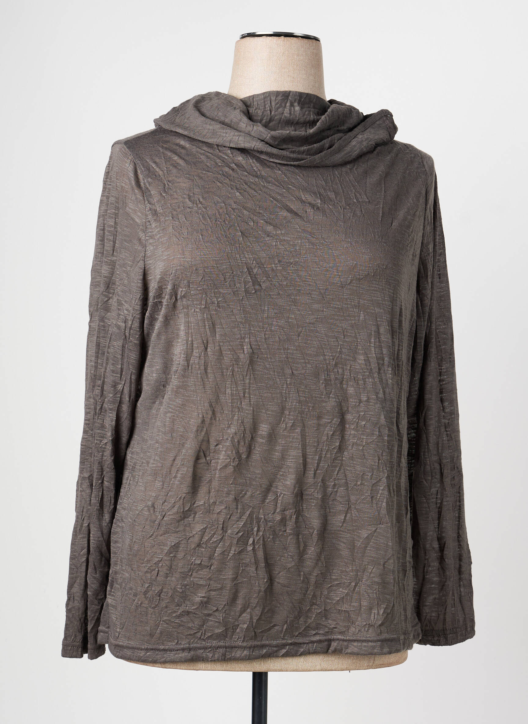 Top manches longues gris PAUSE CAFE femme