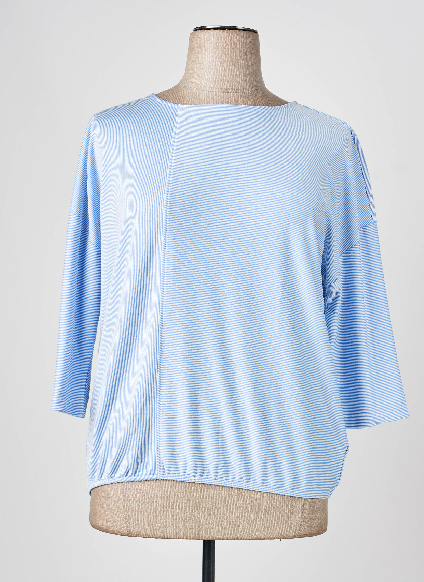 Top imprimé fantaisie manches 3/4 bleu OLSEN femme
