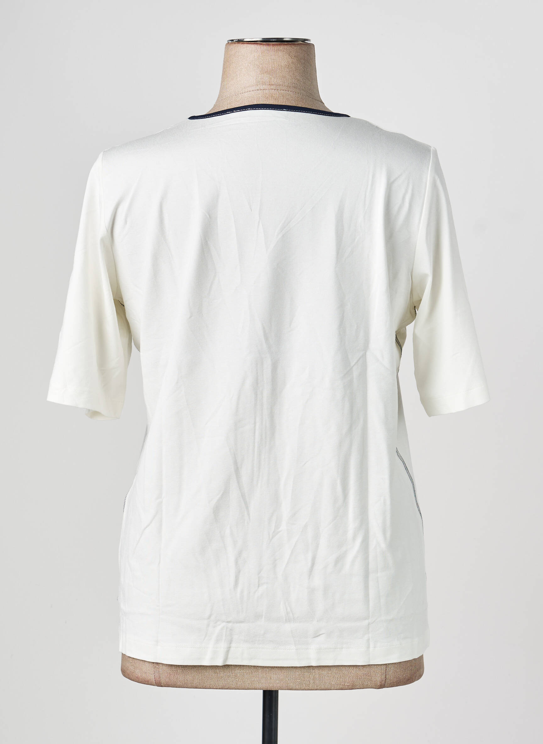 Top imprimé fantaisie manches courtes blanc RABE femme