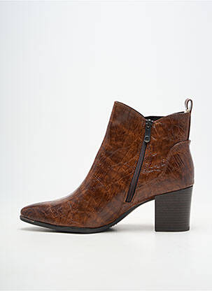 Bottines/boots bout pointu talon de 7 à 9cm marron MARCO TOZZI femme