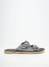 Mules/sabots matière lisse bout ouvert gris MUSTANG homme