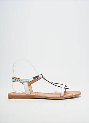 Sandales/nu pieds matière lisse talon plat jusqu'à 3cm blanc LES TROPEZIENNES PAR M.BELARBI femme