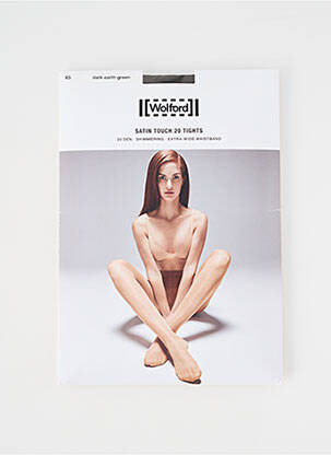Bas stretch vert WOLFORD femme