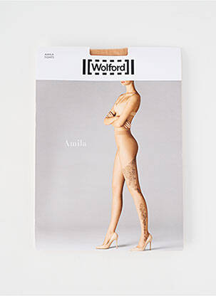 Collants stretch beige WOLFORD femme