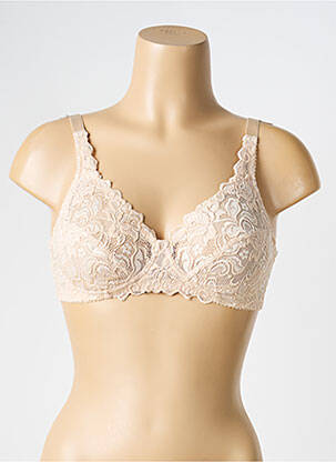 Soutien-gorge effet matière satinée haut soutien-gorge emboitant beige WACOAL femme