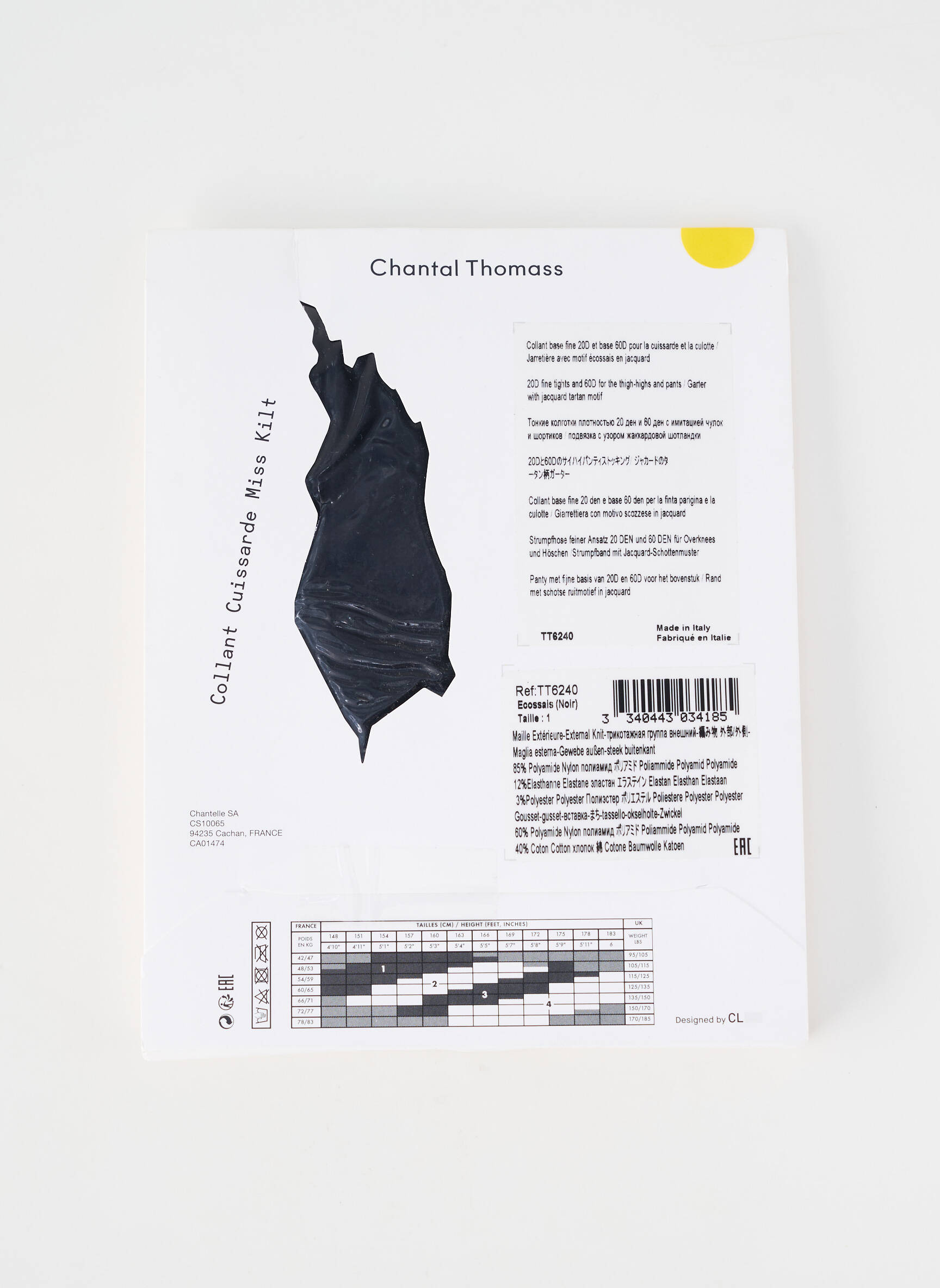 Collants imprimé fantaisie noir CHANTAL THOMASS femme