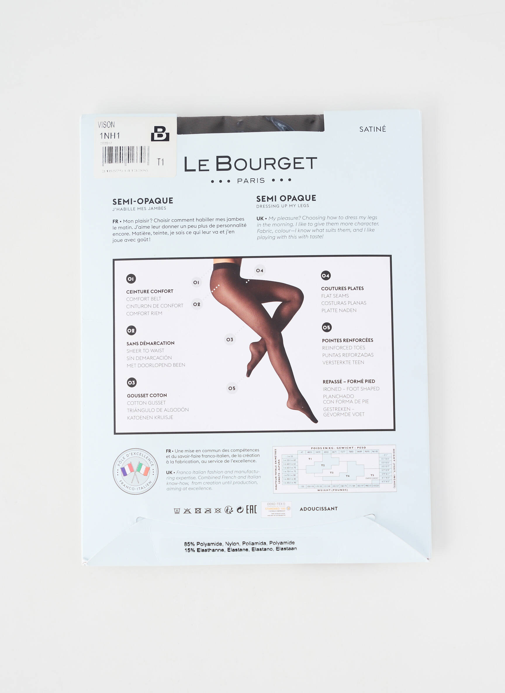 Collants stretch noir LE BOURGET femme