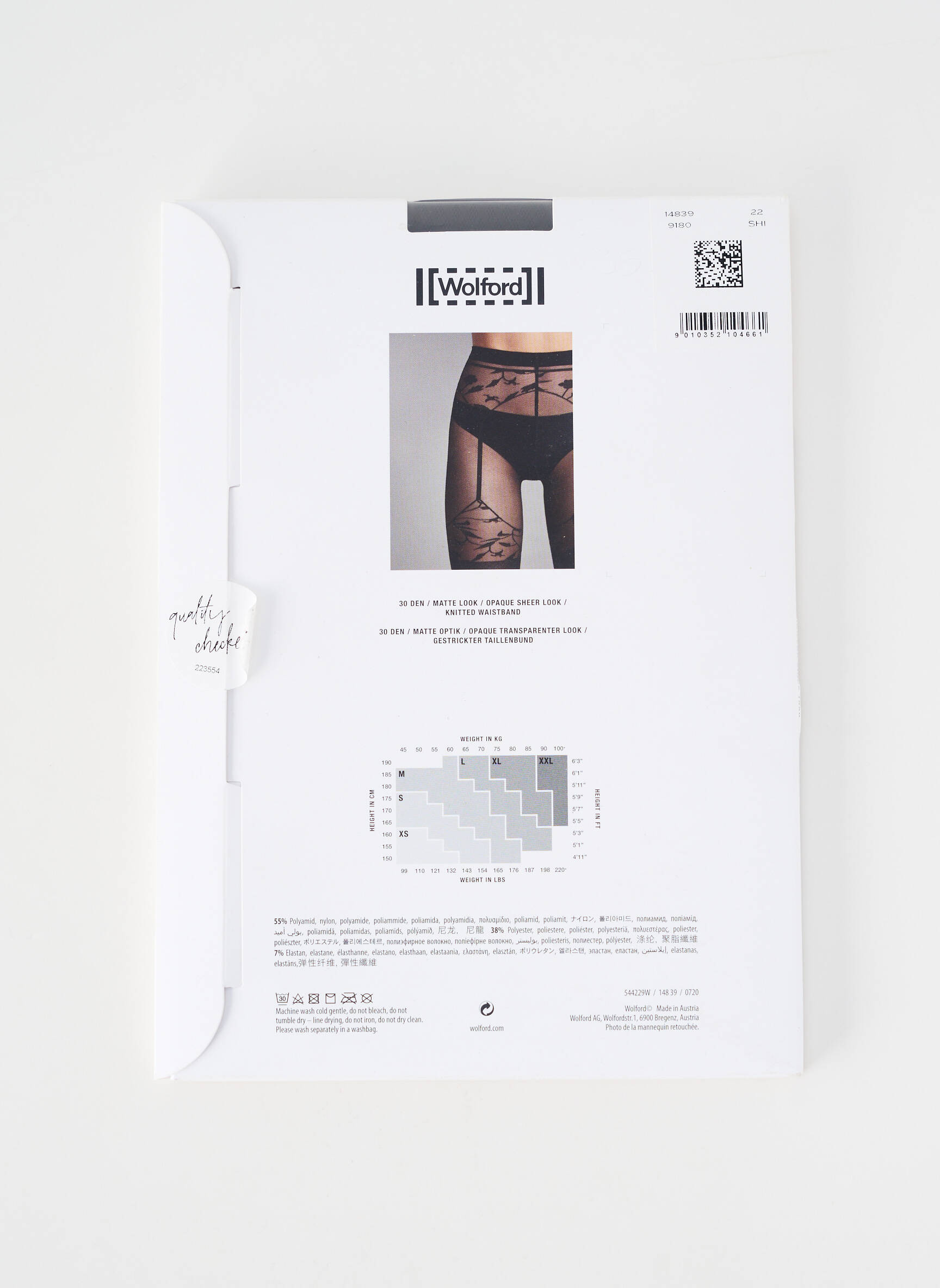 Collants stretch noir WOLFORD femme