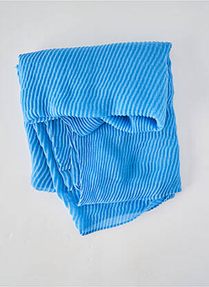 Foulard légère et transparente bleu THOMAS RABE femme