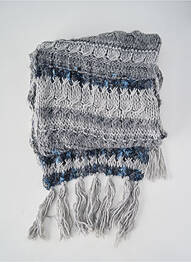 Echarpe maille tricot gris KATMAI femme