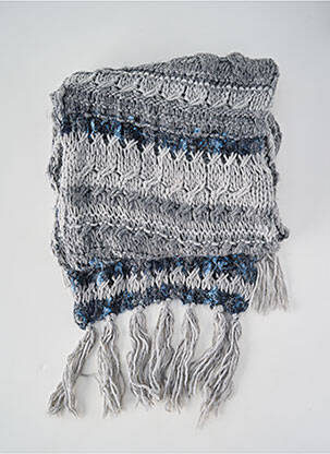 Echarpe maille tricot gris KATMAI femme