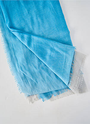 Foulard tissage popeline bleu RABE femme