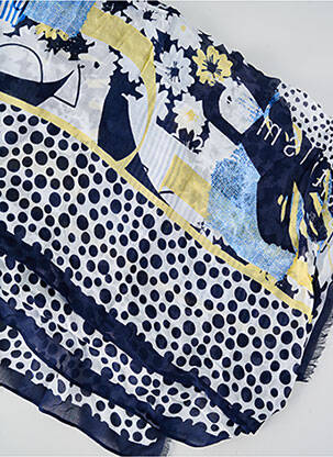 Foulard tissage popeline bleu OLSEN femme